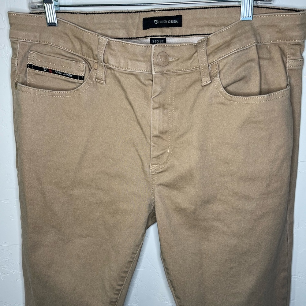 Fried Denim Men's Tan Khaki Pants 36x32 - Picture 2 of 10